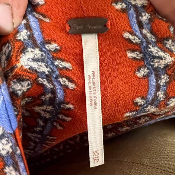 Free People citrus blouse with ties sleeves XS - Picture 5 of 6